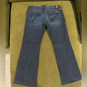 NWOT 7 For All Mankind Dark Blue Boot Cut Jeans 31inch inseam